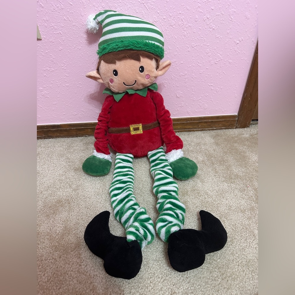 Walmart Christmas Elf Plush Doll 26” Long Stretchy Soft Arms Legs